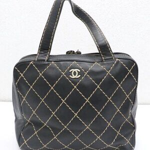 Chanel Black Quilted Wild Stitch Tote Bag 6467001